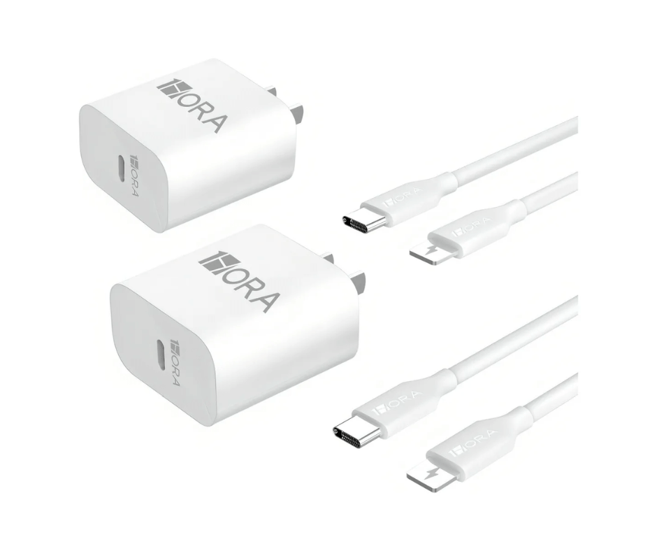 Cargador 1Hora Ultra Turbo 20W 3A USB-C para iPhone Blanco