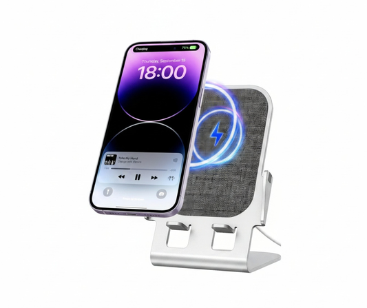 Soporte de Escritorio con Cargador Inalámbrico 15W Universal