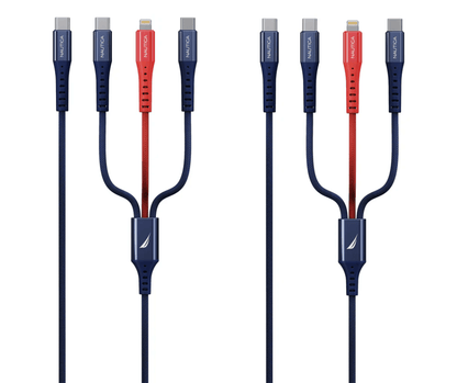 Cable Nautica 3 en 1 USB-C a Lightning, USB-C y Micro USB – 60W