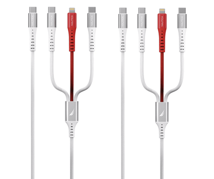 Cable Nautica 3 en 1 USB-C a Lightning, USB-C y Micro USB – 60W