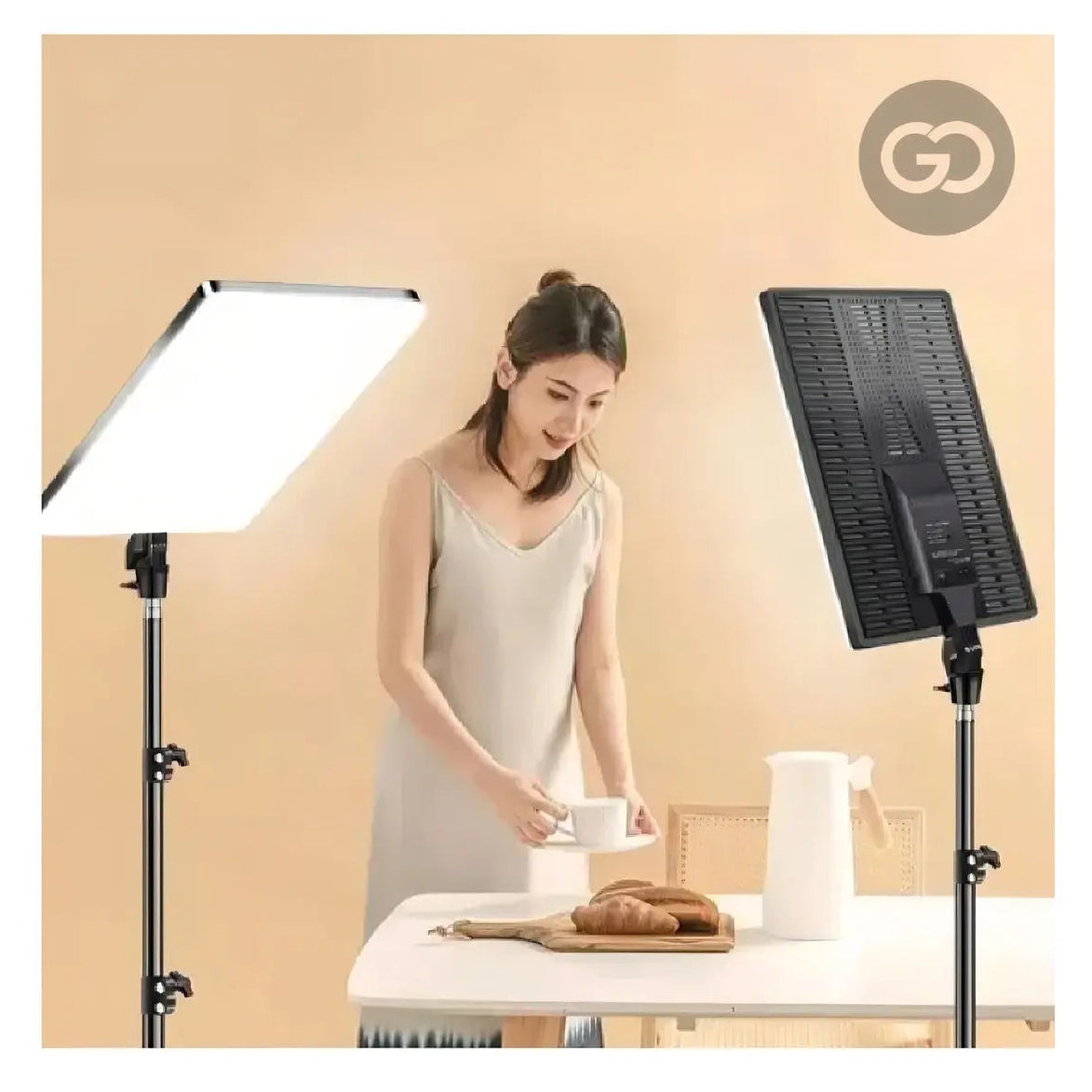 Panel de Luz LED RL16 con Trípode y Control Remoto