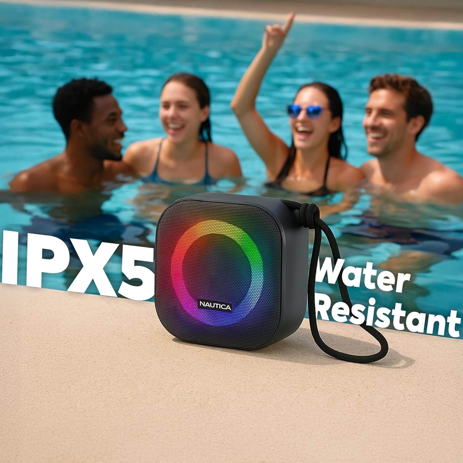 Parlante Bluetooth Nautica SP400 Portátil con Luces RGB