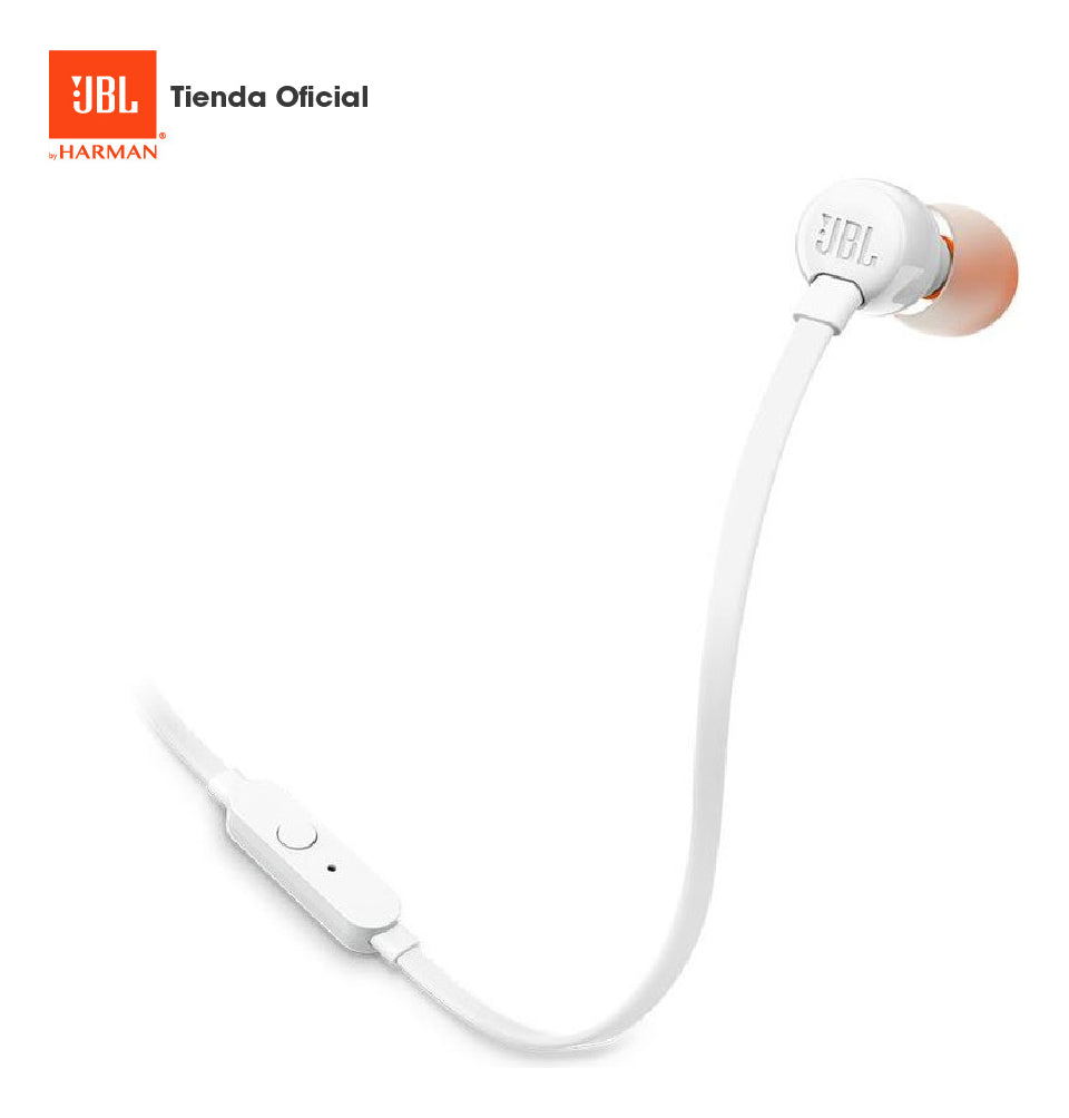 Audífonos In-ear Jbl Tune 110 Jblt110wht, Color Blanco