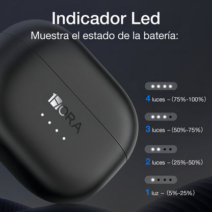 Auriculares Inalámbricos Bluetooth Audífonos 1Hora Color Negro - 8