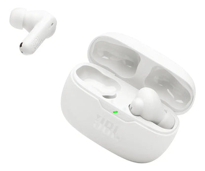 Auriculares inalámbricos Bluetooth JBL Wave Beam 2 color blanco con estuche de carga