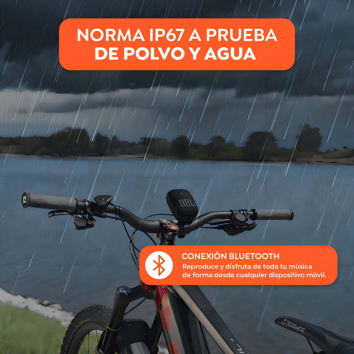 Parlante Jbl Wind 3 Bici Moto Bluetooth Micro Sd Y Radio Fm Voltaje