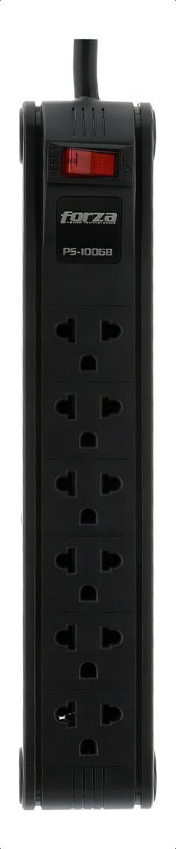 Multitoma Forza PS-1006B 6 Salidas con Cable 3m y Switch de Protección