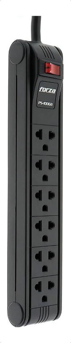 Multitoma Forza PS-1006B 6 Salidas con Cable 3m y Switch de Protección