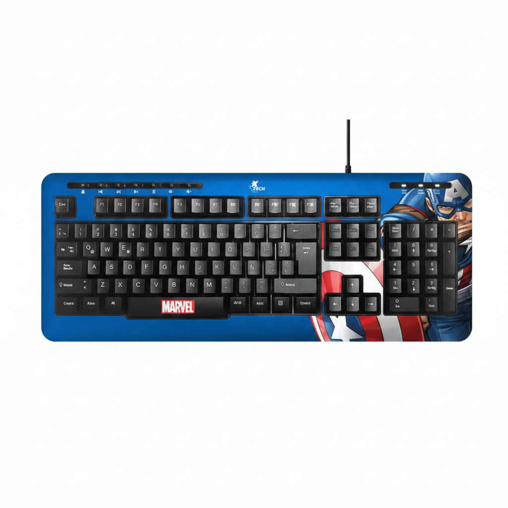 Teclado Xtech Edición Capitan América Xtk-m401ca Color Azul