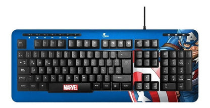 Teclado Xtech Edición Capitan América Xtk-m401ca Color Azul