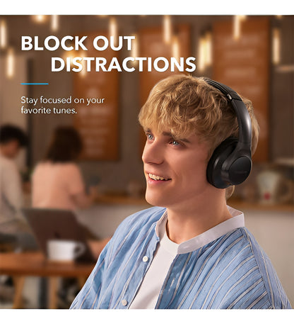 Auriculares Híbridos De Alta Resolución Anker Soundcore Life Q20+ Plus Anc Color Negro