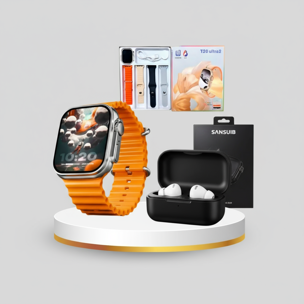 Smartwatch T20 Ultra + Audífonos Inalámbricos