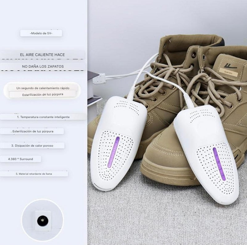 Secador Eléctrico para Zapatos con Luz UV y Temporizador