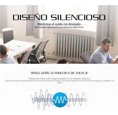 Ups Interactiva Forza BT-1001, 1000va/600w 8 Tomas Regulador Color Negro - 6