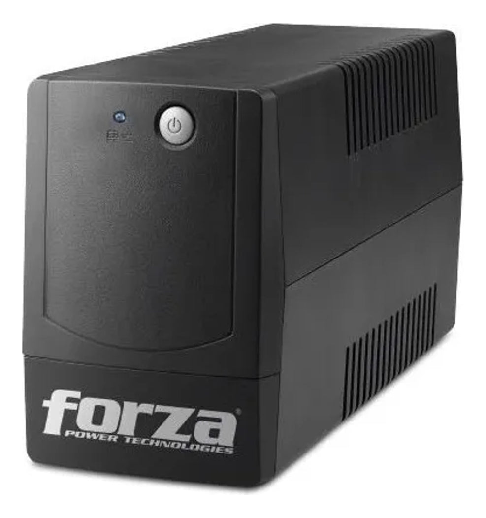 Ups Interactiva Forza BT-601, 600va/360w, 8 Tomas, Regulador Color Negro