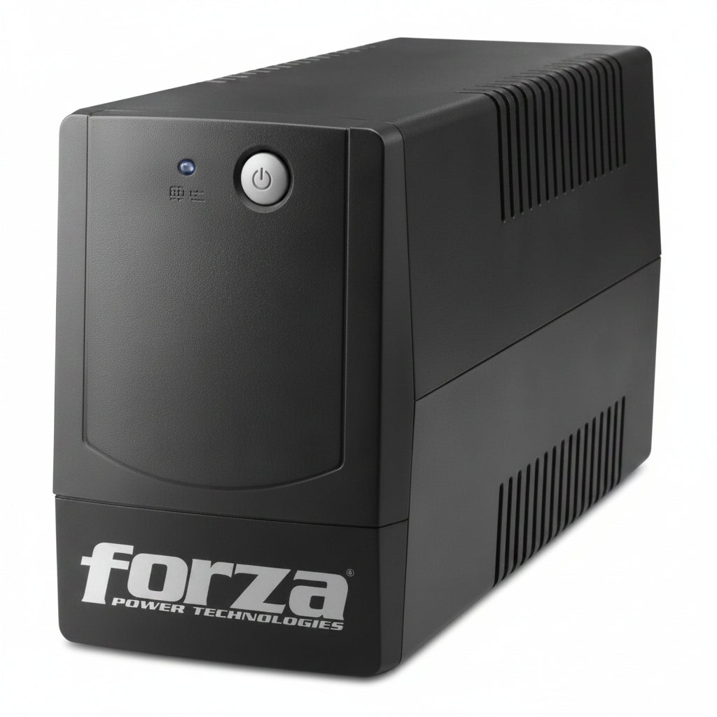 UPS interactiva Forza BT-601 600VA color negro con botón de encendido visible