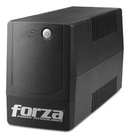 Ups Interactiva Forza BT-601, 600va/360w, 8 Tomas, Regulador Color Negro