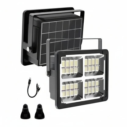 Reflector Solar LED 100W GDTIMES GD-756 con Panel y Control Remoto