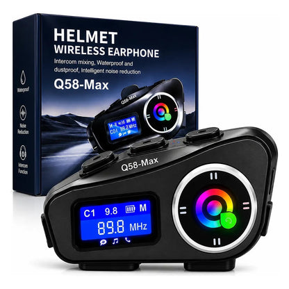 Intercomunicadores para Casco Q58-Max Bluetooth con Pantalla LED x2