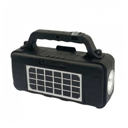 Radio Portátil Solar CL820 con Linterna Bluetooth USB y Panel Solar